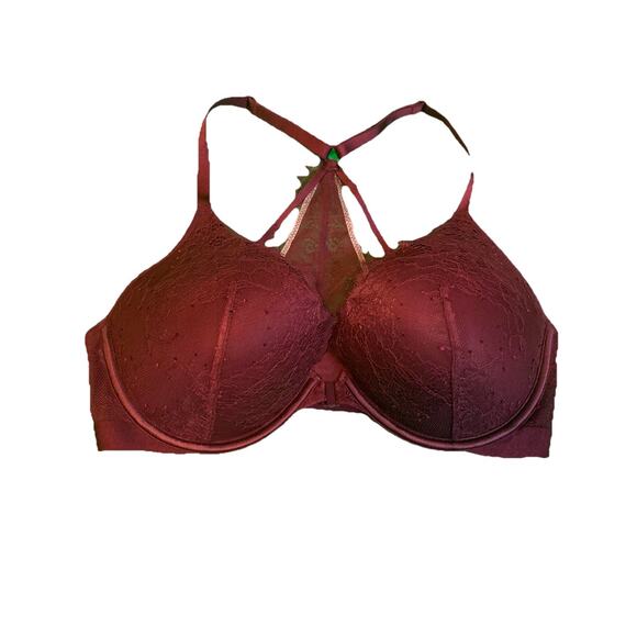 Victoria's Secret Plum Lace 36D Very Sexy Lace Back Lightly Lined Bra - Picture 1 of 5